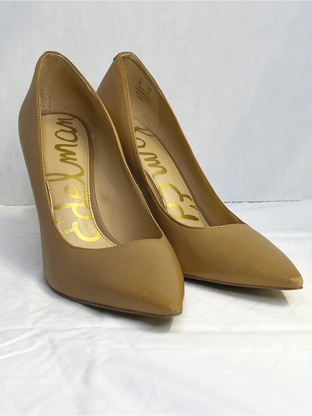 Sam Edelman Hazel Camel Tan Pointed Toe Leather Pumps Size 8